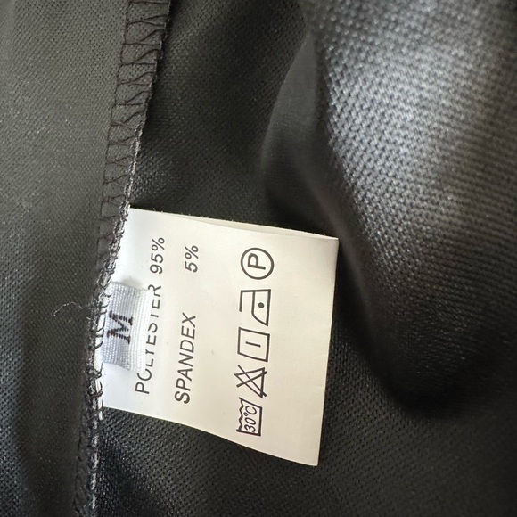 Black Faux Latex Halter Lace-Up Top - Picture 6 of 7